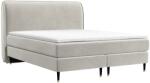 Maison de Reve OFFO világos bézs bársony boxspring ágy 160 x 200 cm (OFFO160_MDR_P0_TNW06_M1_TNW06_T3_L5)