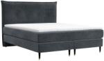 Maison de Reve Antracit bársony boxspring ágy DUNA 180 x 200 cm (DUNA180_MDR_P0_TNW96_M1_TNW96_T1_L5)