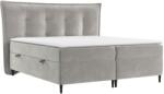 Maison de Reve Szürkésbézs bársony boxspring ágy SINAI 160 x 200 cm (SINAI160_MDR_P0_RIV16_M3_RIV16_T13_L59)