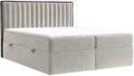 Maison de Reve Bézs bársony boxspring ágy PILLAR 200 x 200 cm (PILLAR200_MDR_B1_TNW13_M1_TNW13_T1_L1)