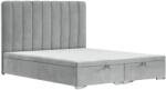 Maison de Reve Szürke bársony kétszemélyes ágy SWANKY 200 x 200 cm tárolóval (SWANKY200_MDR_P0_MV2240_M0_NF_T0_L10)