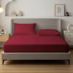 AlvásStúdió Jersey gumis lepedő Burgund 140-160x200 cm - matrac-vilag