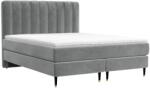 Maison de Reve Szürke bársony boxspring ágy KOBBE 200 x 200 cm (KOBBE200_MDR_P0_TNW92_M1_TNW92_T3_L5)