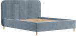 Maison de Reve Kékes-szürke bársony LIVY kétszemélyes ágy, 160 x 200 cm, tárolóval (LIVY160_MDR_P0_MV2224_M0_NF_T0_L26)