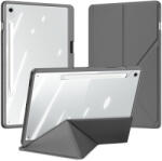 Samsung Tab S10 FE Plus (13.1) SM-X620 / X626B, mappa tok, érintőceruza tartó, levehető előlap, Origami Smart Case, Dux Ducis Magi, átlátszó/szürke