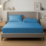 AlvásStúdió Jersey gumis lepedő Blau 140-160x200 cm - matrac-vilag