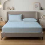 AlvásStúdió Jersey gumis lepedő Hellblau 180-200x200 cm - matrac-vilag