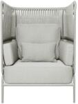 mindo Szürke-fehér szövet kerti szék No. 106 Mindo oldalsó fonattal (30034-010-049)