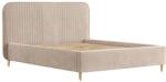 Maison de Reve Bézs bársony LIVY kétszemélyes ágy 160 x 200 cm tárolóval (LIVY160_MDR_P0_MV2282_M0_NF_T0_L26)