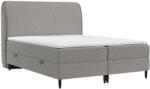Maison de Reve Szürke kárpitozott boxspring ágy MELBA 200 x 200 cm (MELBA200_MDR_P0_BBL06_M3_BBL06_T12_L32)
