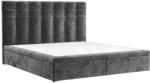 Maison de Reve Szürke kárpitozott, kétszemélyes ágy CLUBHOUSE 200 x 200 cm ágyneműtartóval (CLUBHOUSE200_MDR_P0_LOT16_M0_NF_T0_L10)