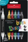 Faber-Castell Dekormarker készlet, 1, 0/3, 0 mm, kétvégű, akril, FABER-CASTELL "Shake&Paint", 6 különböző szín (TFC285507) - tintasziget