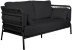 mindo Fekete szövet kétszemélyes kerti kanapé No. 106 Mindo 180 cm (30029-070-481)