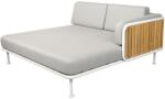 Mindo Szürke szövet kerti dupla napozóágy No. 100 Mindo, jobb oldali (30008-012-549-610)