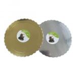  Torta alátét kör 25 cm papír 5 db arany/ezüst T100002 (T100002)