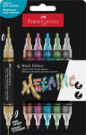 Faber-Castell Dekormarker készlet, 1, 0/3, 0 mm, kétvégű, akril, FABER-CASTELL "Shake&Paint", 6 különböző metál szín (285517) - iroszer24