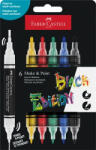 Faber-Castell Dekormarker készlet, 1, 0/3, 0 mm, kétvégű, akril, FABER-CASTELL "Shake&Paint", 6 különböző szín (285507)