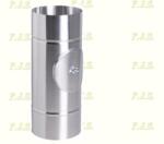 FM alumínium füstcső Ø120/ 33, 3 tisztítónyílással natúr