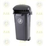 Europlast Kuka 50l fekete kültéri Oszlopra szerelhető utcai szemetes oszlop nélkül