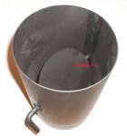 FM Füstcső huzatszabályzós Ø160/500 vastag falú 1 mm natúr acél pillangószelep