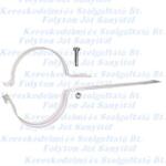 FM alumínium csőbilincs Ø 76 mm fehér színterezett