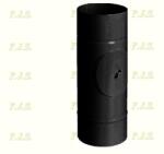 FM Füstcső Ø130/400 tisztítónyílással fekete acél