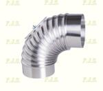 FM Füstcső alumínium Könyök Ø 76/ 90° tisztítónyílással natúr