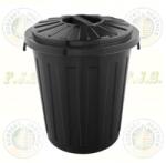 Europlast hulladéktároló 50 l fekete fekete fedéllel