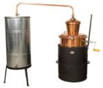 DES Pálinkafőző 80 L keverővel, bilincses zárással, horg. spirálcsöves 200L-es hűtővel