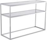 Settimo Consola moderna argintie cu blat din sticla Bristol 120 x 40 cm (EV074)