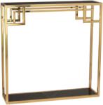 Settimo Consola moderna aurie cu blat negru ASTORIA 90 x 25 cm (EV073)