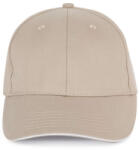 K-UP Kp153 Sandwich Peak Cap - 6 Panels U (kp153-beige/white-unic-100)