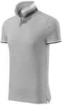 MALFINI Collar Up galléros póló férfi ezüstszürke S (256A413)