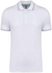 Kariban KA250 MEN'S SHORT-SLEEVED POLO SHIRT 3XL (K250-WHITE/SKY BLUE/LIGHT GREY-3XL-25)