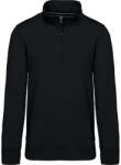 Kariban KA487 ZIPPED NECK SWEATSHIRT M (K487-BLACK-M-16)