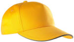 K-UP Kp130 Sandwich Peak Cap - 5 Panels U (kp130-yellow/dark Grey-unic-100)