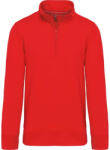 Kariban KA487 ZIPPED NECK SWEATSHIRT M (K487-RED-M-16)