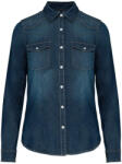 Kariban KA518 LADIES' LONG-SLEEVED DENIM SHIRT L (K518-BLUE JEAN-L-25)