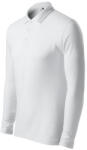 MALFINI Pique Polo LS galléros póló férfi fehér 3XL (2210018)