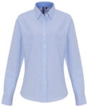 Premier PR338 WOMEN'S COTTON RICH OXFORD STRIPES SHIRT M (PR338WHOBM)