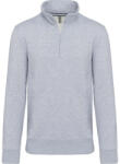 Kariban KA487 ZIPPED NECK SWEATSHIRT XS (K487-OXFORD GREY-XS-16)