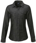 Premier PR322 WOMEN'S JEANS STITCH DENIM SHIRT L (PR322BKDEL)