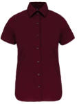 Kariban KA532 LADIES' SHORT-SLEEVED COTTON/ELASTANE SHIRT M (K532-WINE-M-12)