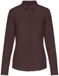 Kariban KA549 JESSICA - LADIES' LONG-SLEEVED SHIRT XL (K549-BROWN-XL-12)