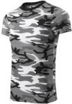 MALFINI Camouflage póló unisex szürke terepszín XL (1443216)