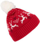 K-UP Kp512 Winter Beanie With Reindeer Design U (kp512-cherry Red/natural-uniq-100)