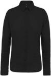 Kariban KA510 LADIES’ LONG-SLEEVED COTTON POPLIN SHIRT XS (K510-BLACK-XS-12)