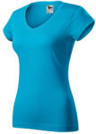 MALFINI Fit V-neck póló női türkiz M (1624414)