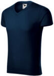 MALFINI Slim Fit V-neck póló férfi tengerészkék XL (1460216)
