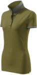MALFINI Collar Up galléros póló női avokádózöld L (257A315)